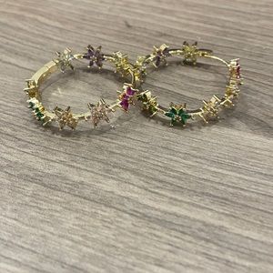 Flower colored hoops